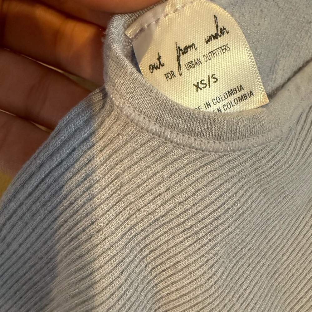 Urban Outfitters Light Blue Ribbed Tank Top - Picture 2 of 2